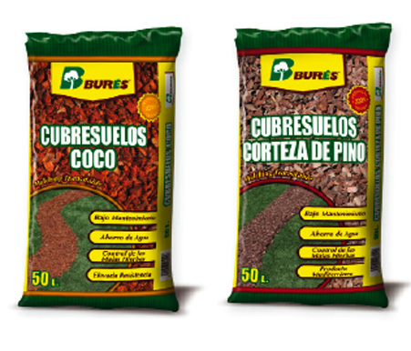Cubresuelos transitables de pino, coco y madera 